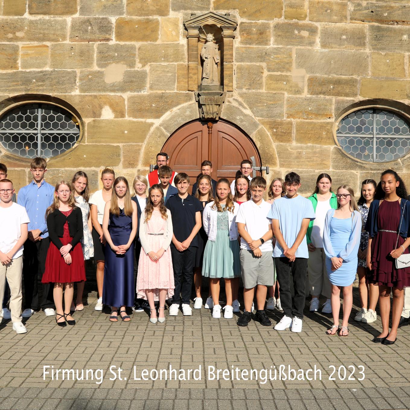 Firmung 2023 Gruppenfoto Breitengüßbach