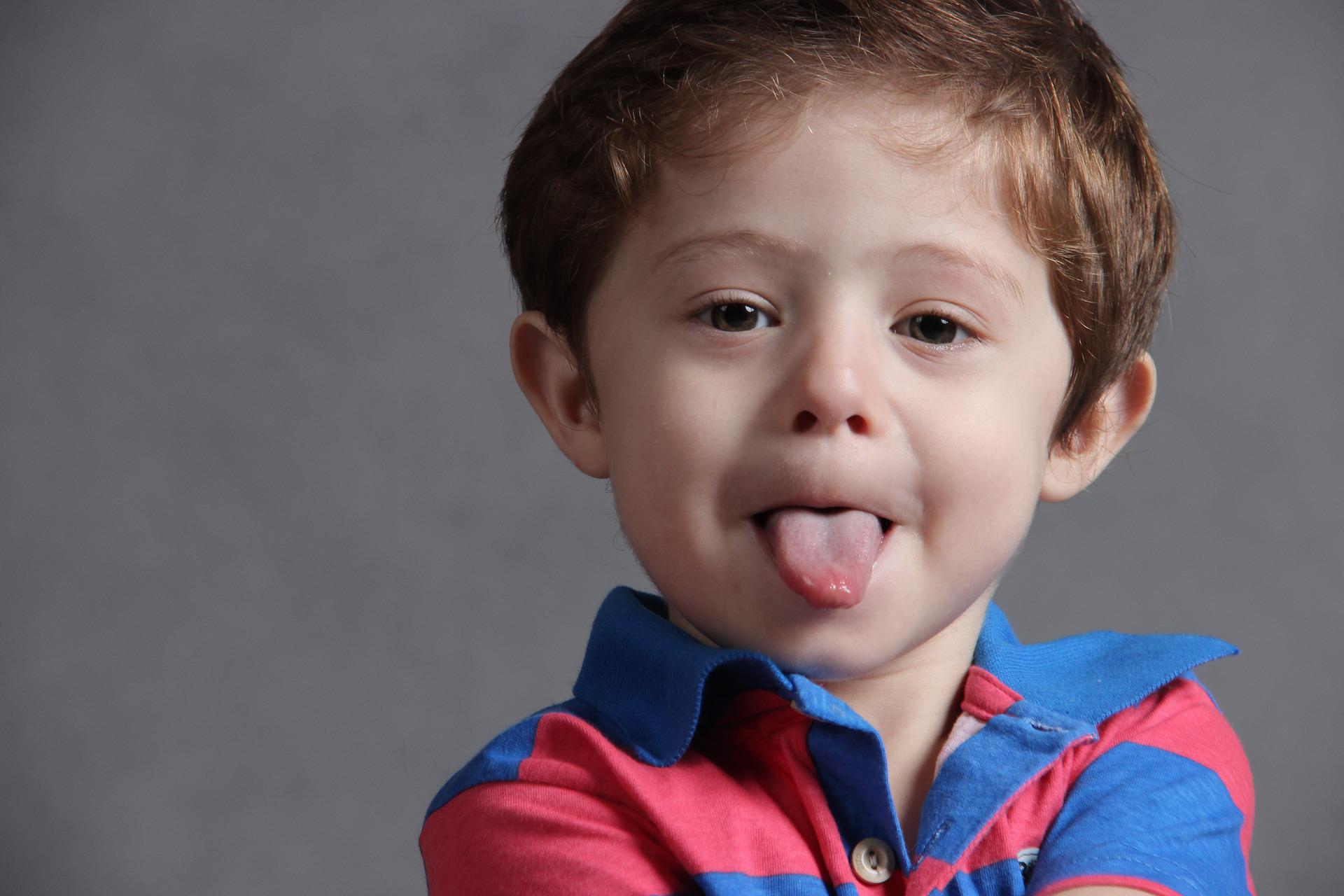 Boy with tongue