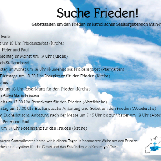 Gebetszeiten um den Frieden
